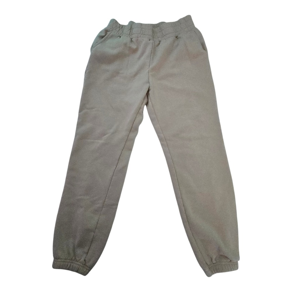 POPFLEX Limitless Joggers Womens L Sand Beige Cotton Blend Sweatpants Lounge
